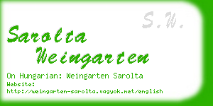 sarolta weingarten business card